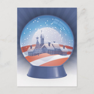 Carte Postale boule de neige obama