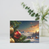 Carte Postale boule de Noël (Debout devant)