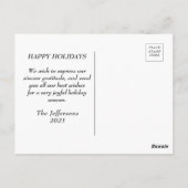 Carte Postale Boule de Noël Rouge et Blanc Joyeux (Dos)