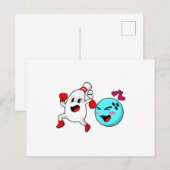 Carte Postale Boule de quille Boule de bowling (Devant / Derrière)