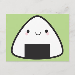Carte Postale Boule de riz Kawaii Onigiri