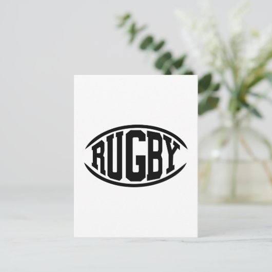 Carte Postale Boule de rugby (Debout devant)