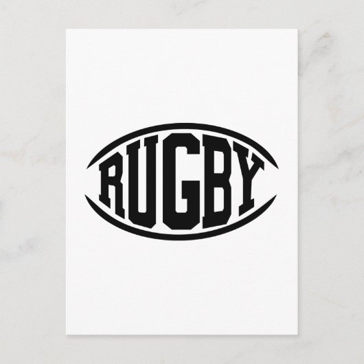 Carte Postale Boule de rugby (Devant)