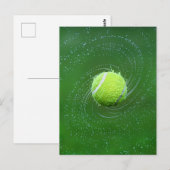 Carte Postale Boule de Tennis Jaune personnalisée (Devant / Derrière)