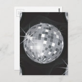 Carte Postale boule disco argent (Devant / Derrière)