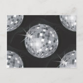 Carte Postale boule disco argent (Devant)