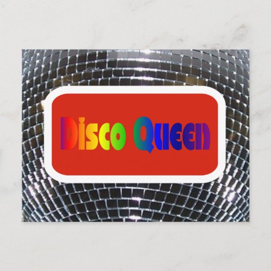 Carte Postale Boule Disco Queen Shiny Mirror Disco (Devant)