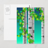 Carte Postale Bouleau blanc (Devant / Derrière)