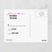 Carte Postale bouleau moderne rose chaud (Dos)