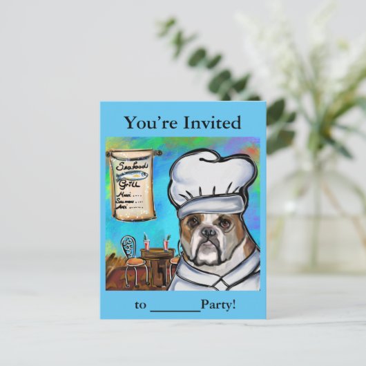Carte Postale Bouledogue (Debout devant)