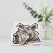 Carte Postale Bouledogue (Debout devant)