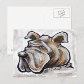Carte Postale Bouledogue (Devant / Derrière)
