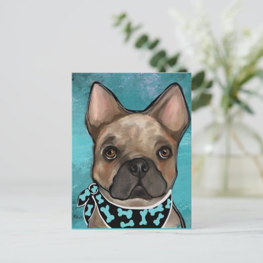 CARTE POSTALE BOULEDOGUE FRANÇAIS (Debout devant)