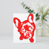 Carte Postale Bouledogue français assis (Debout devant)