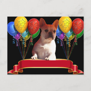 Carte Postale Bouledogue français ballon French Bulldog