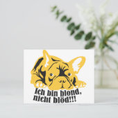 Carte Postale Bouledogue français : Blond ! (Debout devant)