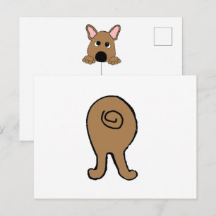 Carte Postale Bouledogue Français Fawn Hiney Dessin Animé