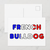 Carte Postale bouledogue français flg dans le nom (Devant / Derrière)