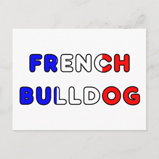 Carte Postale bouledogue français flg dans le nom (Devant)