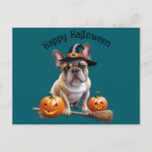 Carte Postale Bouledogue français Halloween (Devant)