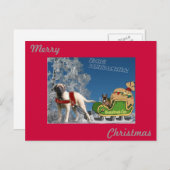 Carte postale Bouledogue français Joyeux Noël (Devant / Derrière)
