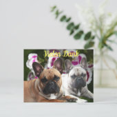 Carte Postale Bouledogue français Merci French Bulldog (Debout devant)