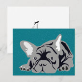 Carte Postale Bouledogue Français pur (Devant / Derrière)