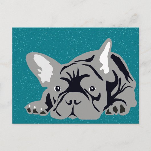 Carte Postale Bouledogue Français pur (Devant)