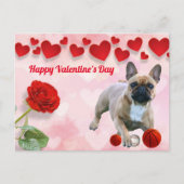 Carte Postale Bouledogue français Saint-Valentin Bouledogue fran (Devant)