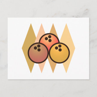 Carte Postale Boules de Bowling Rétro