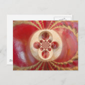Carte Postale Boules de cricket rouge Art Abstrait Design d'impr (Devant / Derrière)