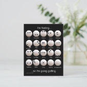 Carte Postale Boules De Golf Googly, Humeurs, Émotions (Debout devant)