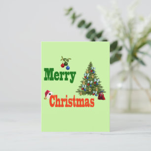 Carte Postale Boules De Pelouse Arbre De Noël Et Stocker,