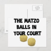 Carte Postale boules matzoh (Devant / Derrière)