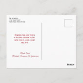 Carte Postale Boules rouges amusantes et flocons de neige 3 Phot (Dos)