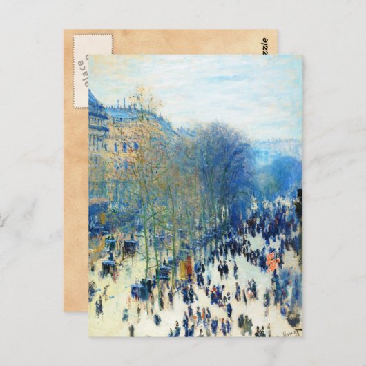 Carte Postale Boulevard des Capucines Claude Monet (Devant / Derrière)