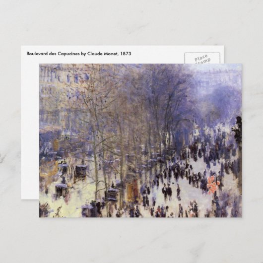 Carte Postale Boulevard des Capucines par Claude Monet, Art nouv (Devant / Derrière)