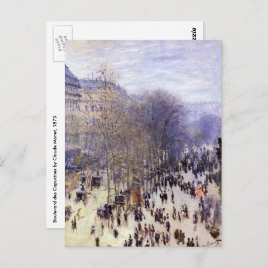 Carte Postale Boulevard des Capucines par Claude Monet, Art nouv (Devant / Derrière)