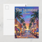Carte Postale Boulevard Las Olas USA (Devant / Derrière)