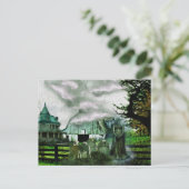 Carte Postale *~* Boulons Éffrayants Éclairage Maison HALLOWEEN (Debout devant)