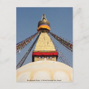 Carte Postale Boundhanath Stupa - A World Heritage site in Nepal