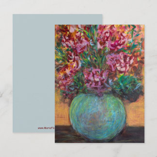 Carte Postale Bouquet Abstrait Expressif Contemporain Original
