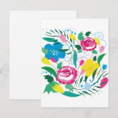 Carte Postale Bouquet coloré. (Devant / Derrière)