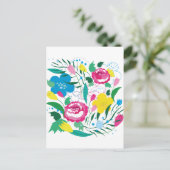 Carte Postale Bouquet coloré. (Debout devant)