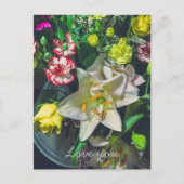Carte Postale Bouquet coloré avec lily  (Devant)