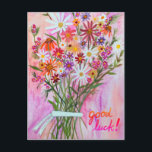 Carte Postale Bouquet coloré Daisy BONNE CHANCE<br><div class="desc">Customisez cette carte avec un nom spécial et votre propre texte au dos ! Consultez mon magasin pour en savoir plus !</div>