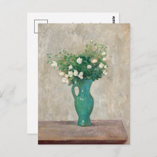 Carte Postale Bouquet dans un vase vert | Tadeusz Makowski (Devant / Derrière)