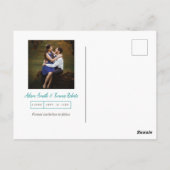 Carte Postale Bouquet d'aquarelle Enregistrer la date Mariage (Dos)