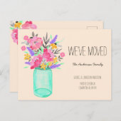 Carte Postale Bouquet d'aquarelle Mason Fleurs de pot Nous avons (Devant / Derrière)