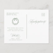 Carte Postale Bouquet de baie de houx de sauge soyeuse Joyeux No (Dos)